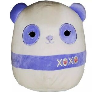 Plush Panda Toy - Purple and White
